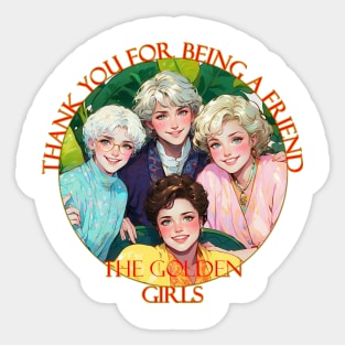 Anime Golden Girls Sticker